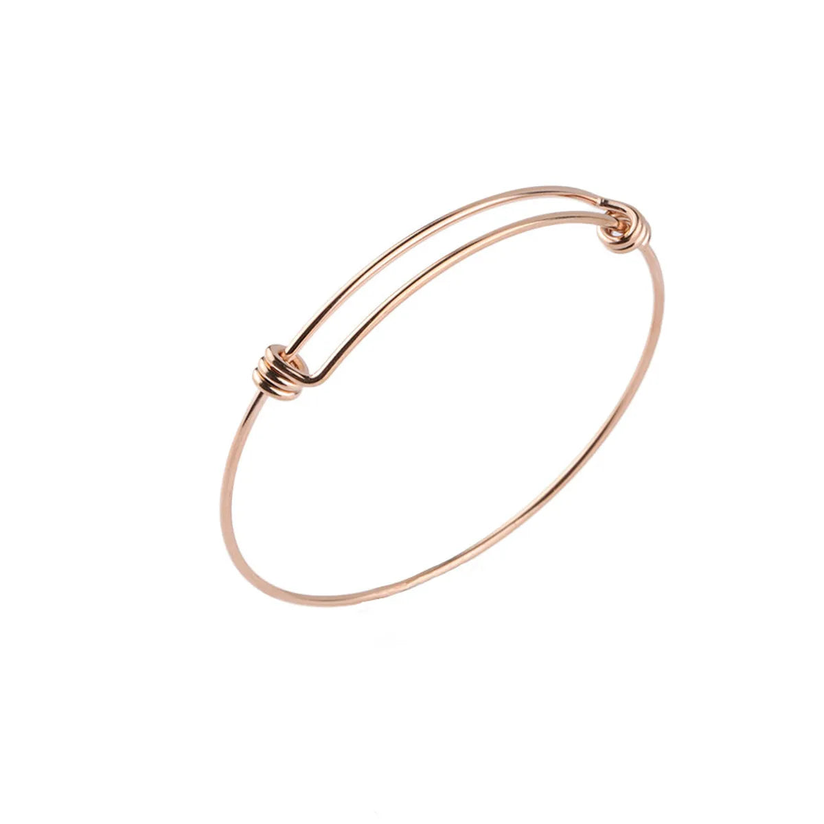 Simple Style Solid Color Stainless Steel 18K Gold Plated None Bangle In Bulk