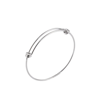 Simple Style Solid Color Stainless Steel 18K Gold Plated None Bangle In Bulk