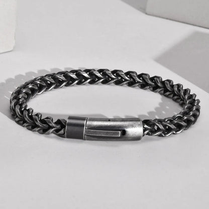 Simple Style Solid Color Stainless Steel Bracelets