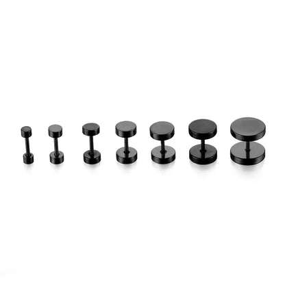 Simple Style Solid Color Stainless Steel Ear Studs 1 Piece