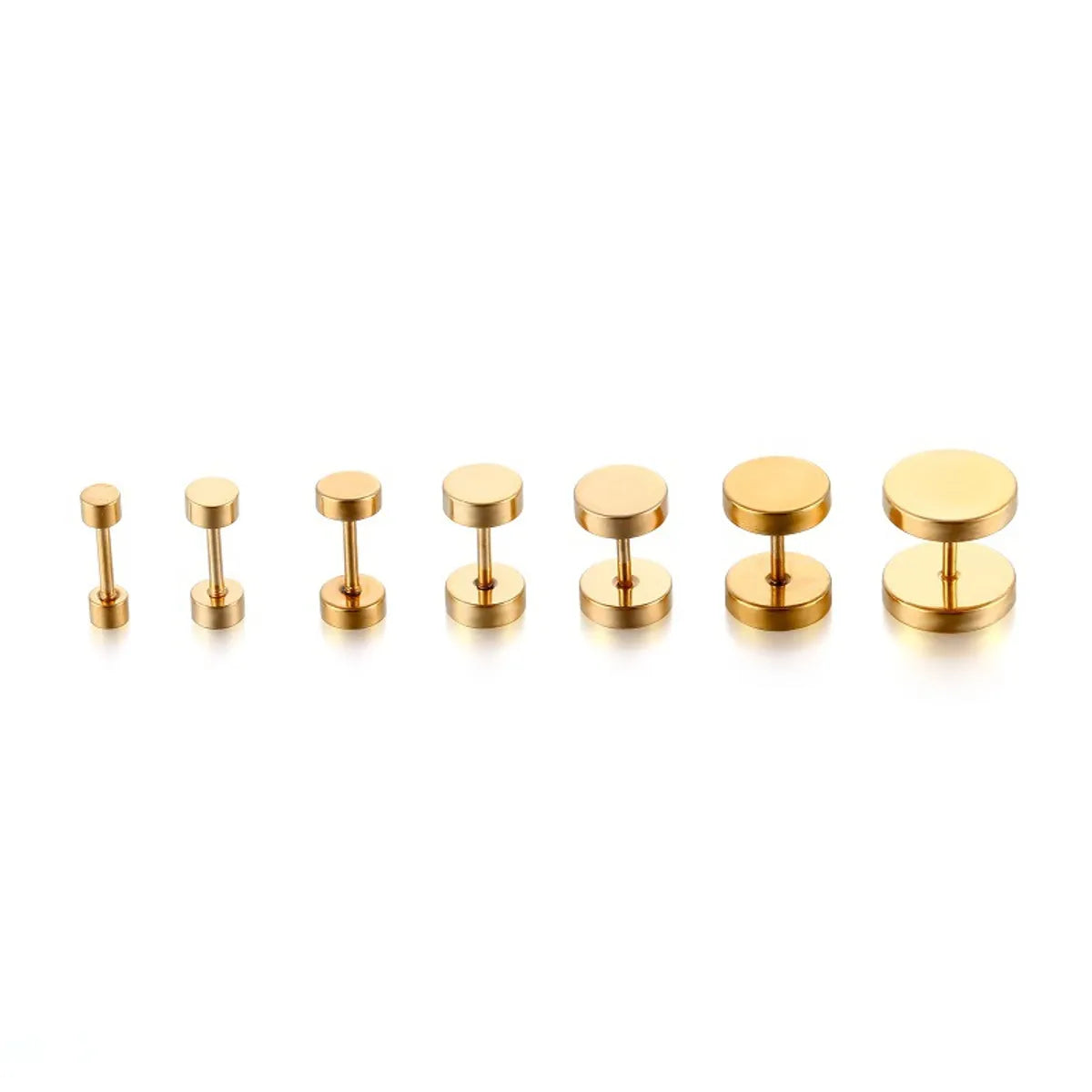 Simple Style Solid Color Stainless Steel Ear Studs 1 Piece