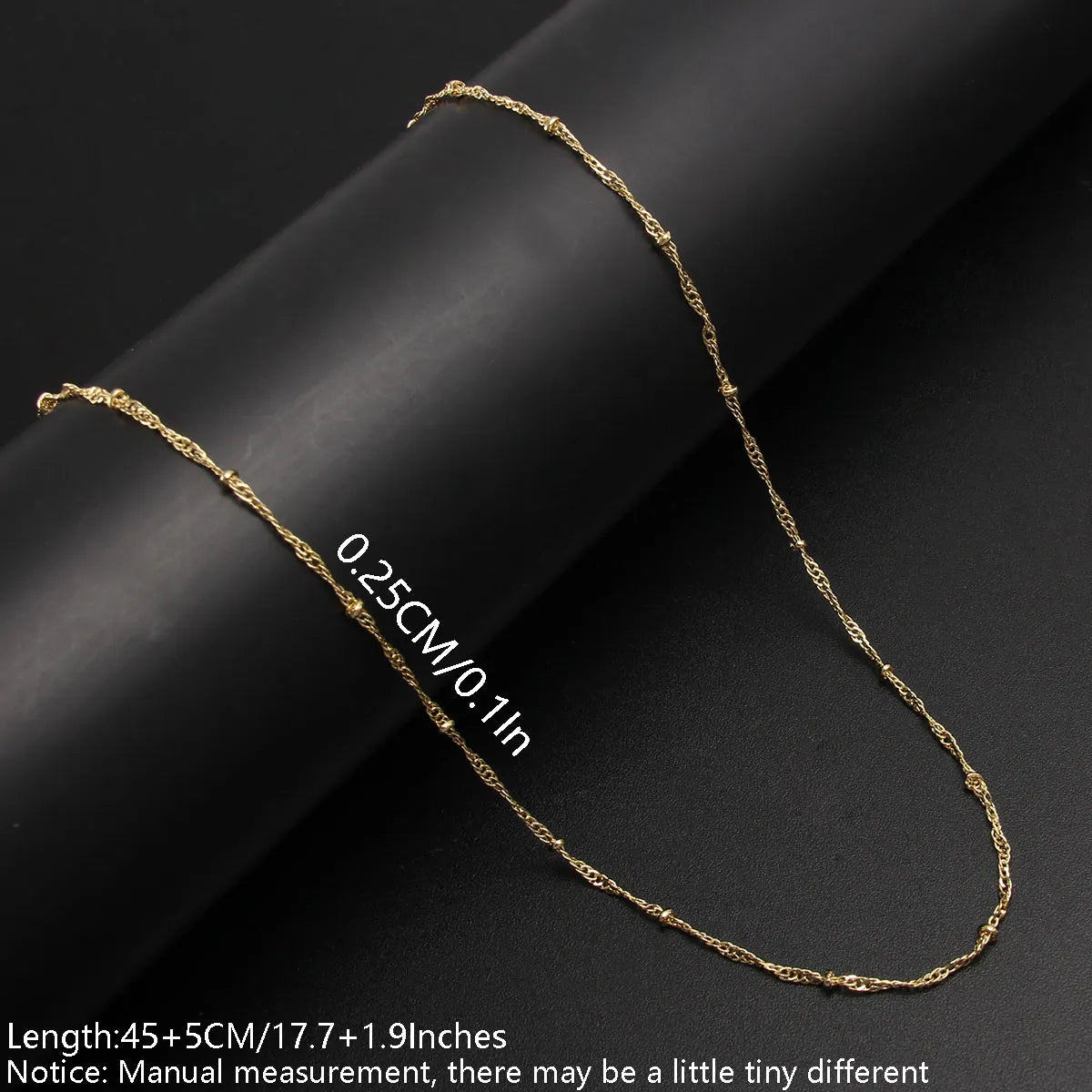 Simple Style Solid Color Stainless Steel Gold Plated Necklace