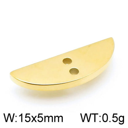 1 Piece Stainless Steel 18K Gold Plated Solid Color