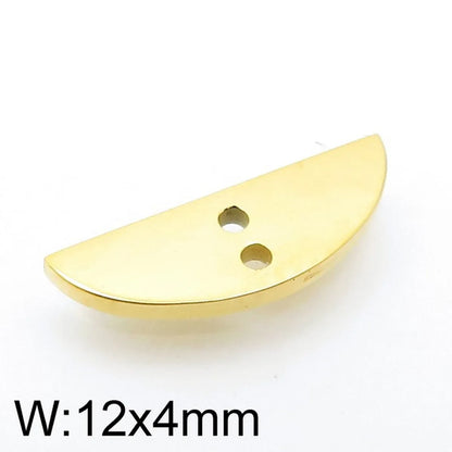 1 Piece Stainless Steel 18K Gold Plated Solid Color