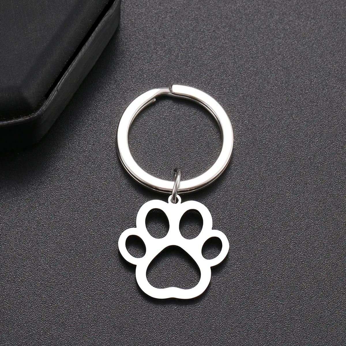 Simple Style Solid Color 201 Stainless Steel Keychain