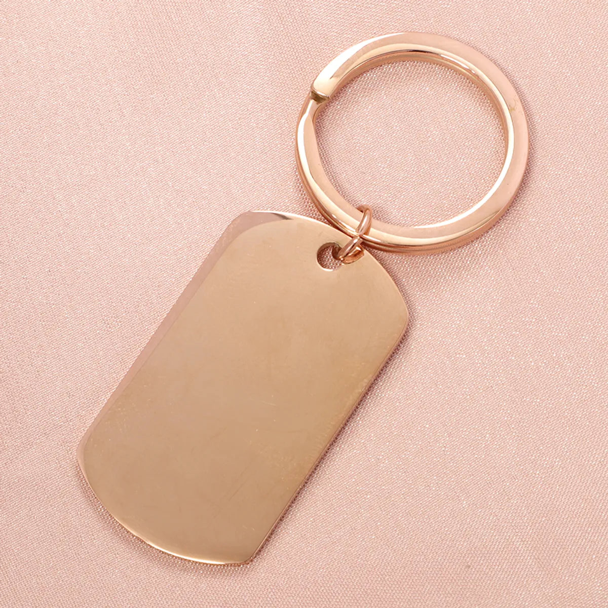 Simple Style Solid Color Stainless Steel None 18K Gold Plated Rose Gold Plated Keychain