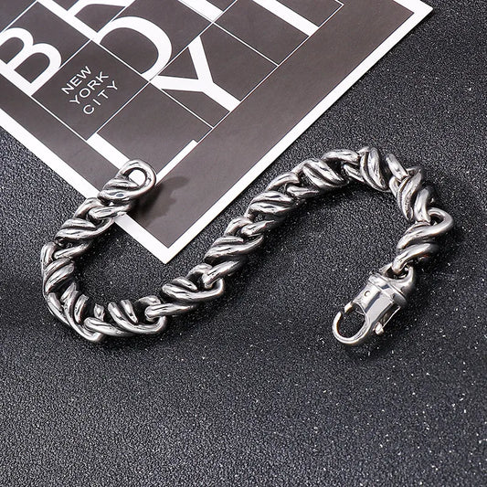 Simple Style Solid Color Stainless Steel Men'S Bracelets