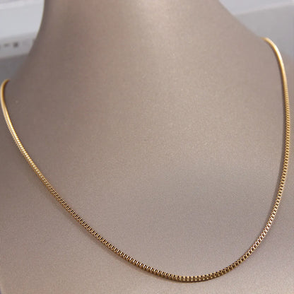 Simple Style Solid Color Stainless Steel Necklace In Bulk