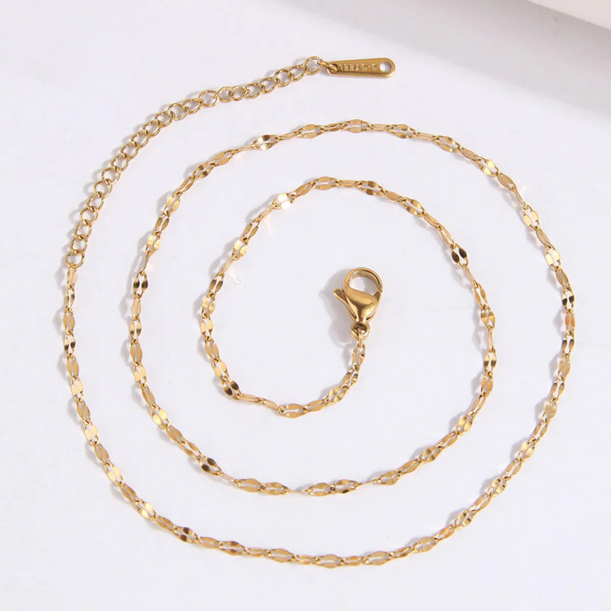 Simple Style Solid Color Stainless Steel Necklace