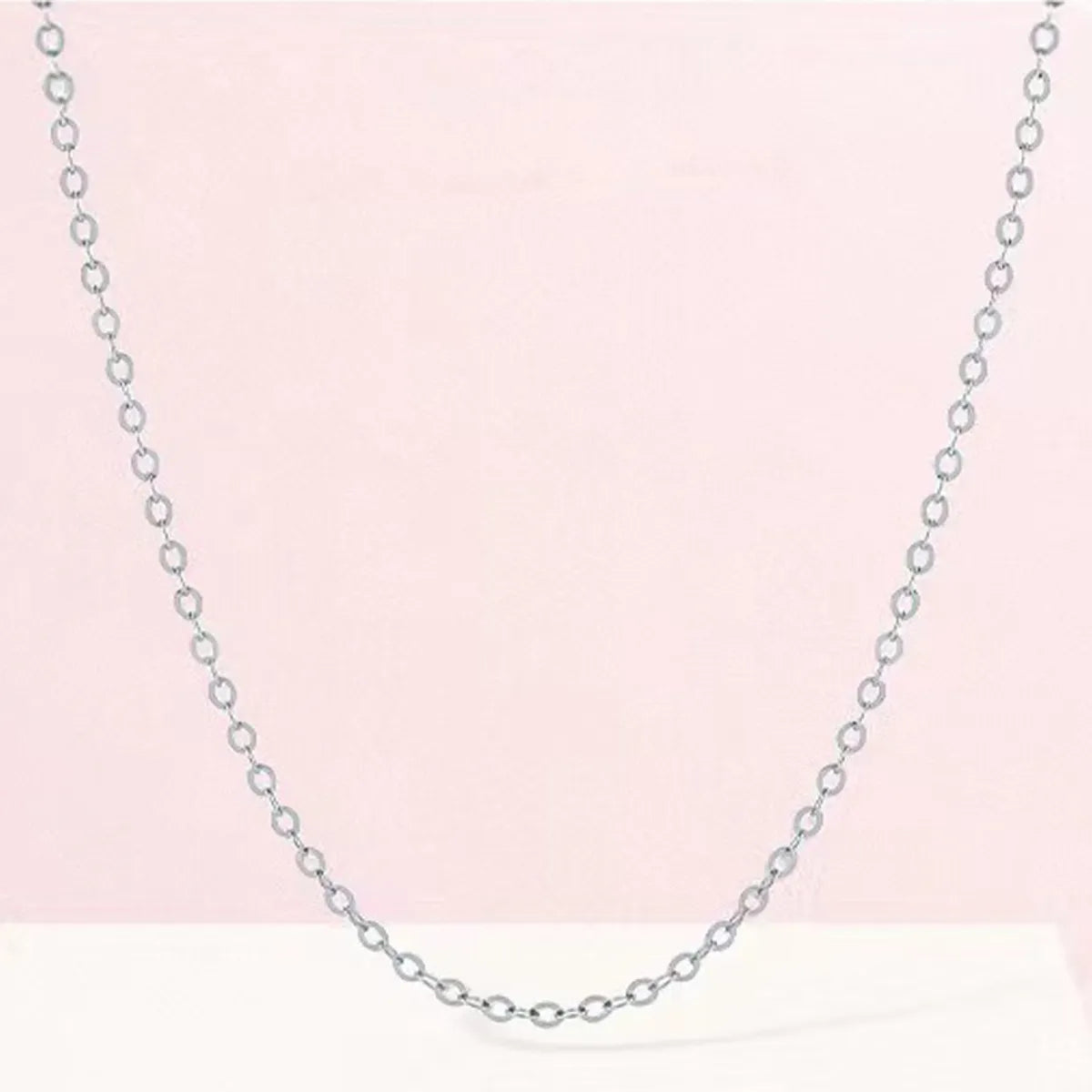 Simple Style Solid Color Stainless Steel Necklace