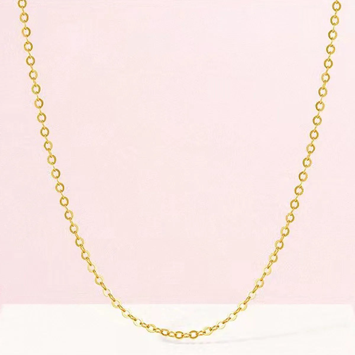 Simple Style Solid Color Stainless Steel Necklace