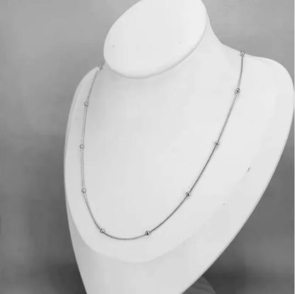 Simple Style Solid Color Stainless Steel Necklace