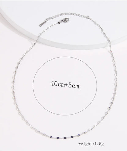 Simple Style Solid Color Stainless Steel Necklace