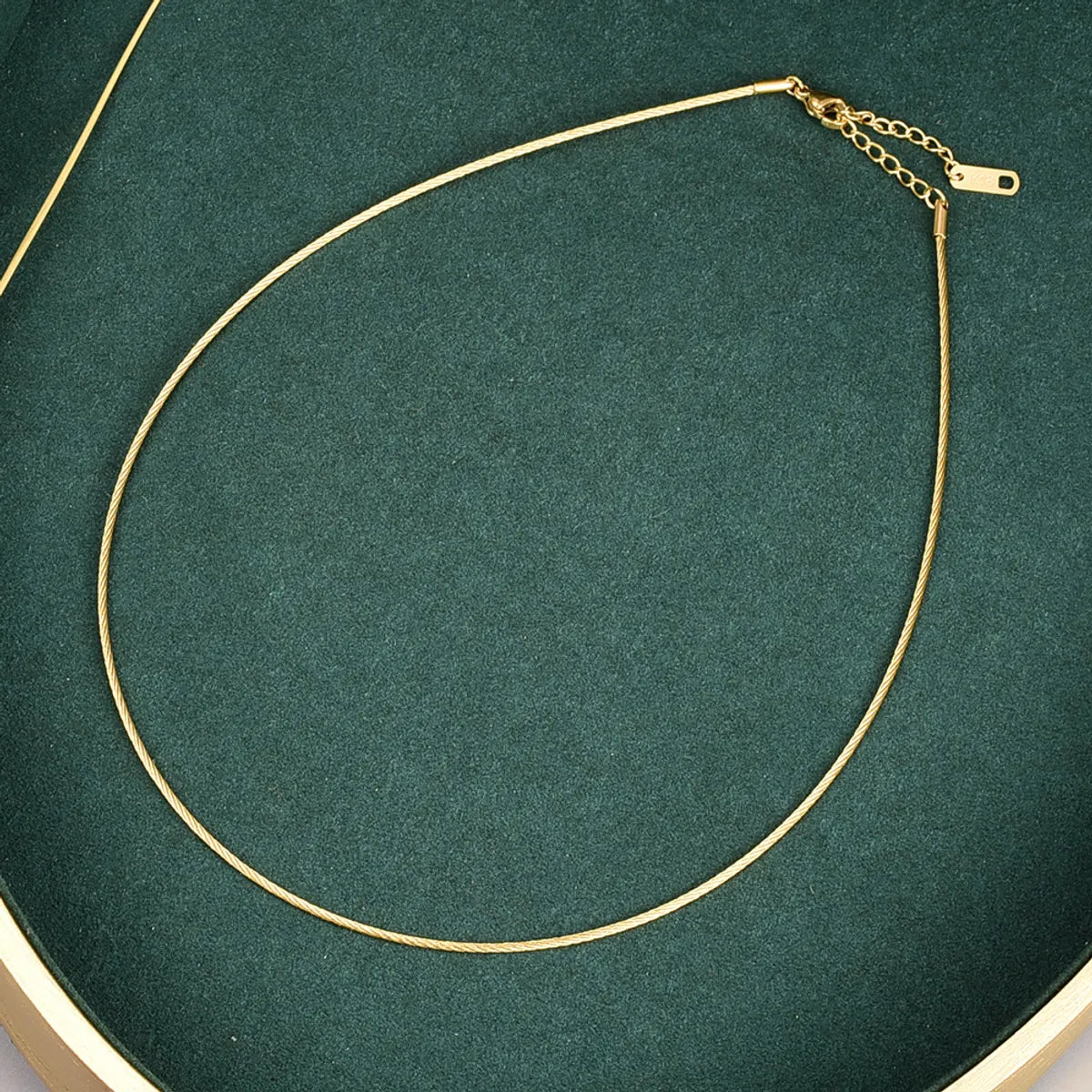 Simple Style Solid Color Stainless Steel Necklace Plating Stainless Steel Necklaces