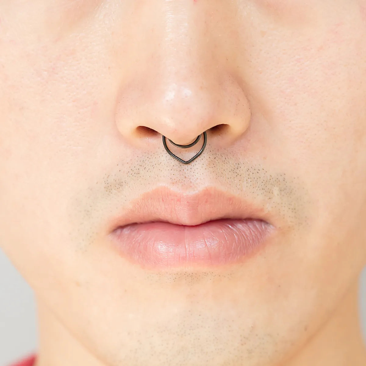 Simple Style Solid Color Stainless Steel Nose Ring 1 Piece