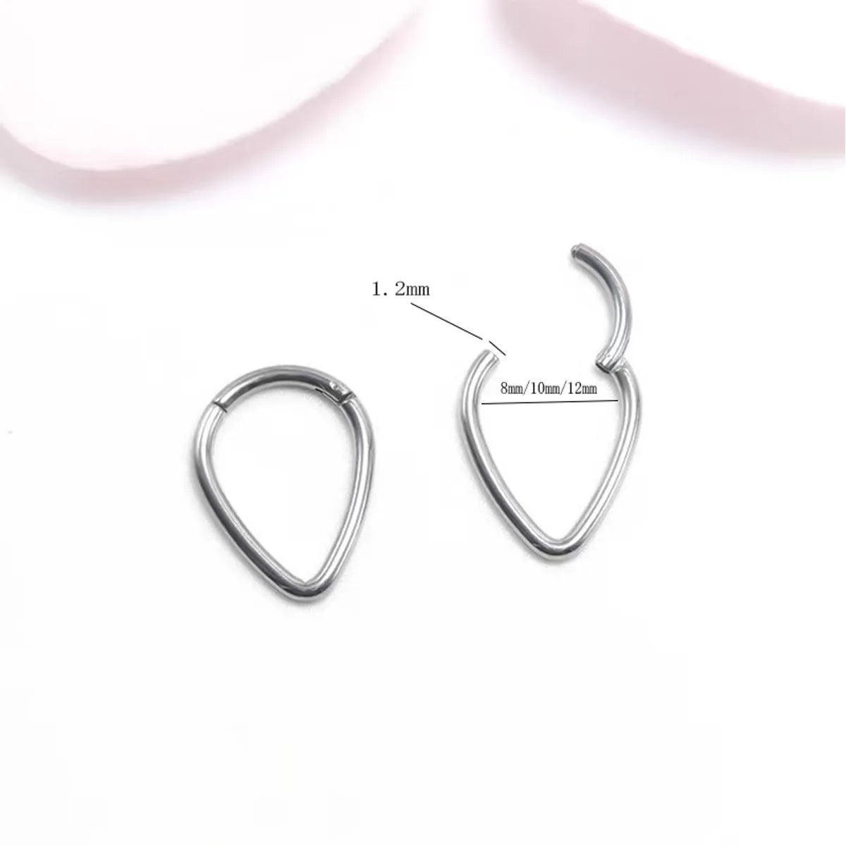 Simple Style Solid Color Stainless Steel Nose Ring In Bulk