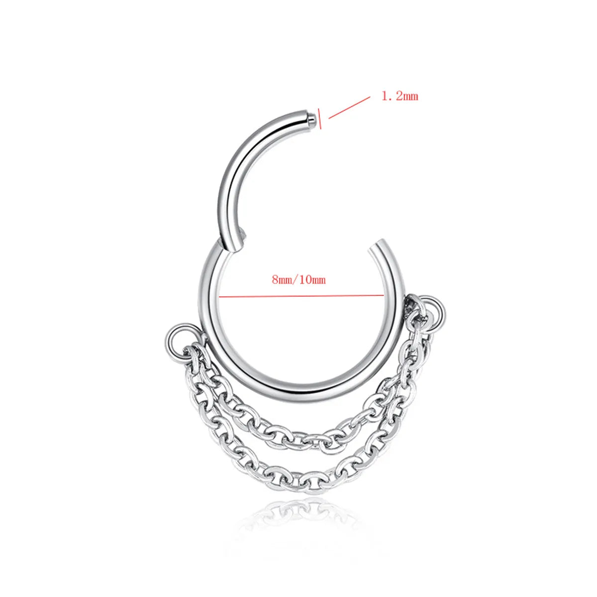 Simple Style Solid Color Stainless Steel Nose Ring In Bulk