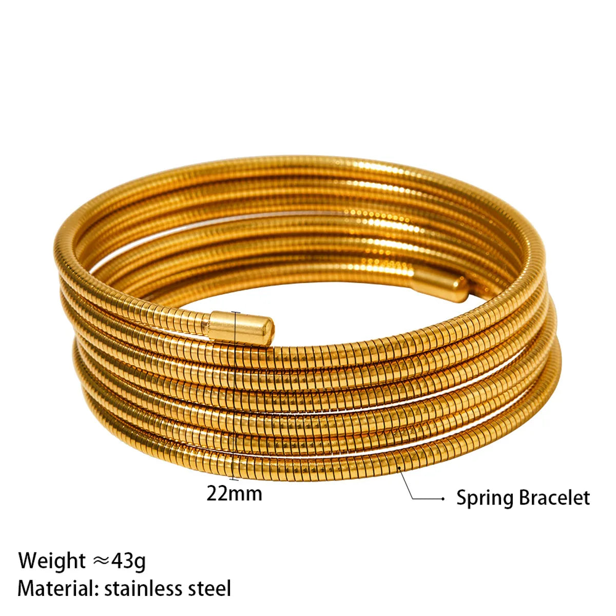 Simple Style Solid Color Stainless Steel Plating 14k Gold Plated White Gold Plated Gold Plated Bangle