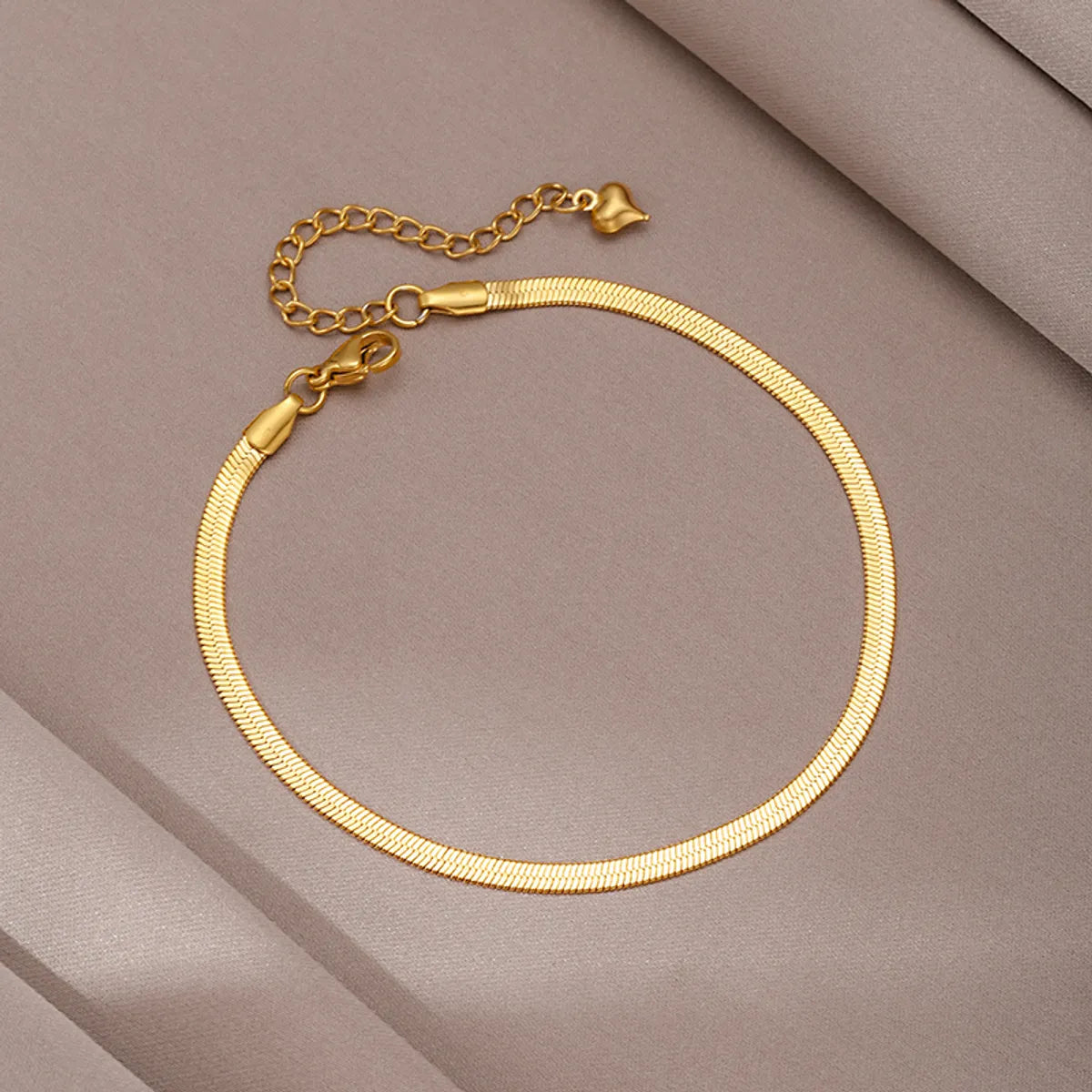 Simple Style Solid Color Stainless Steel Plating 18k Gold Plated Bracelets