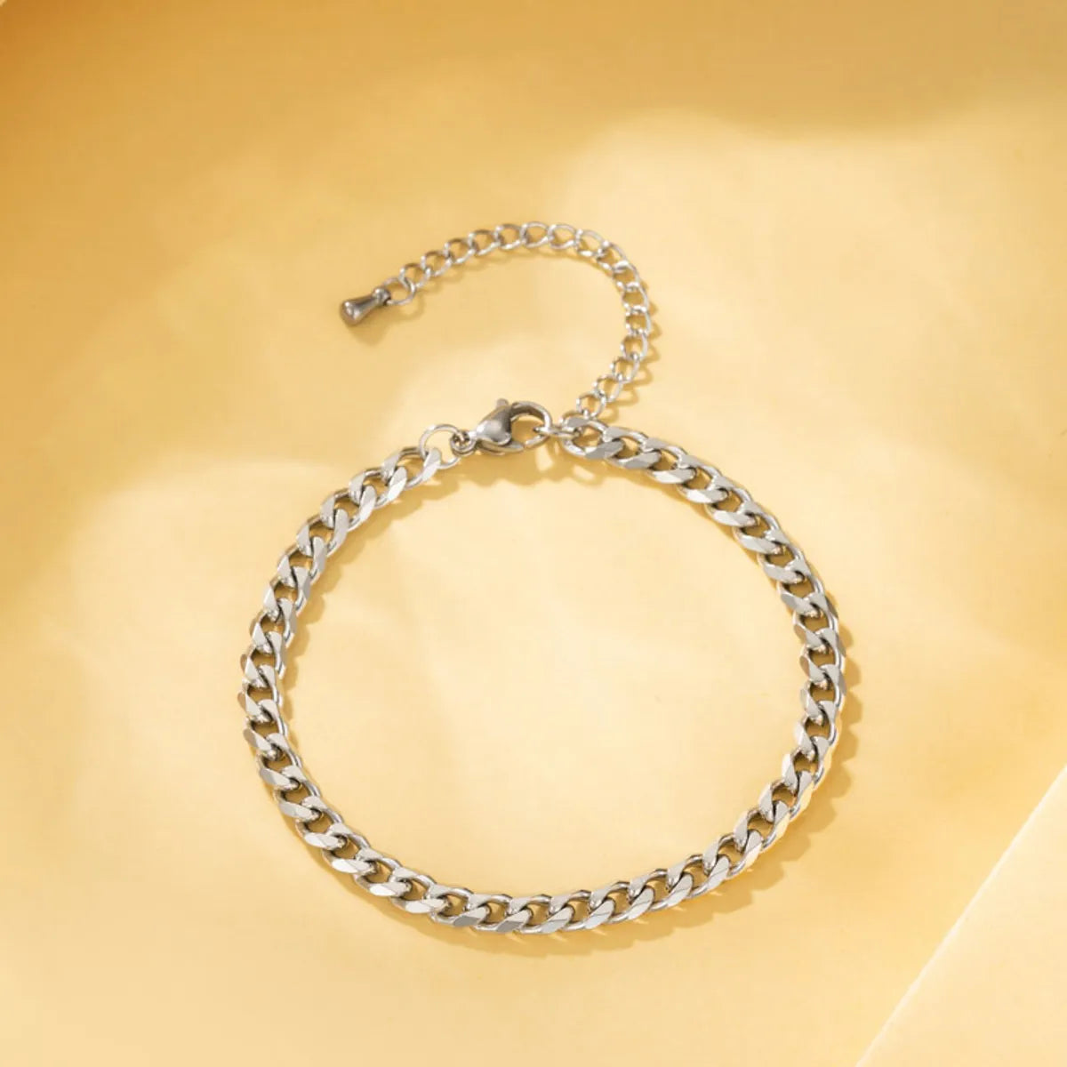 Simple Style Solid Color Stainless Steel Bracelets In Bulk