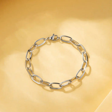 Simple Style Solid Color Stainless Steel Bracelets In Bulk