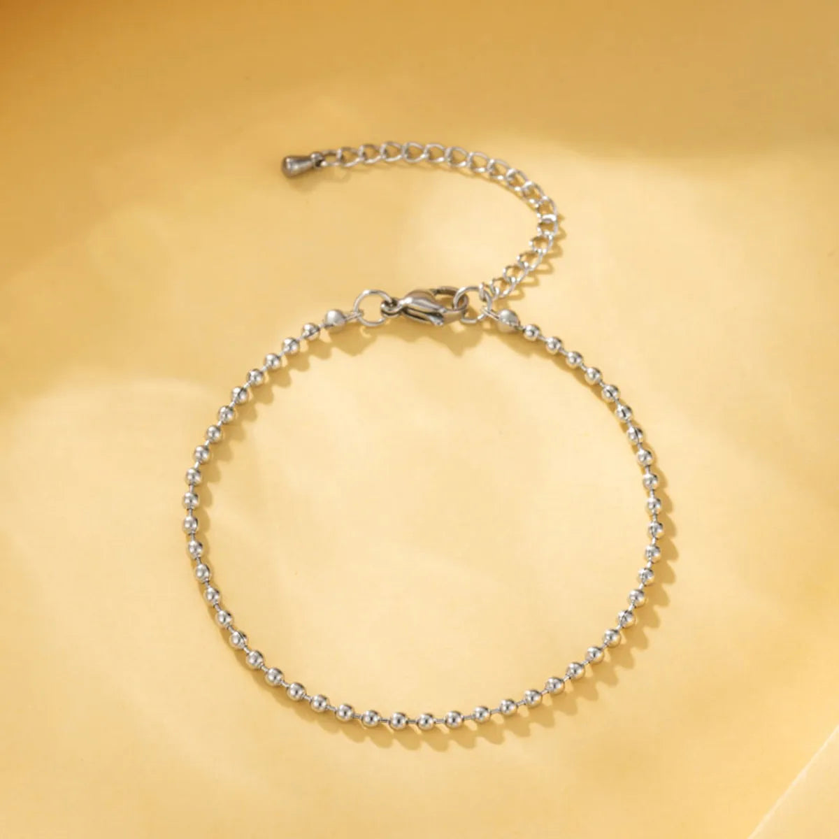 Simple Style Solid Color Stainless Steel Bracelets In Bulk