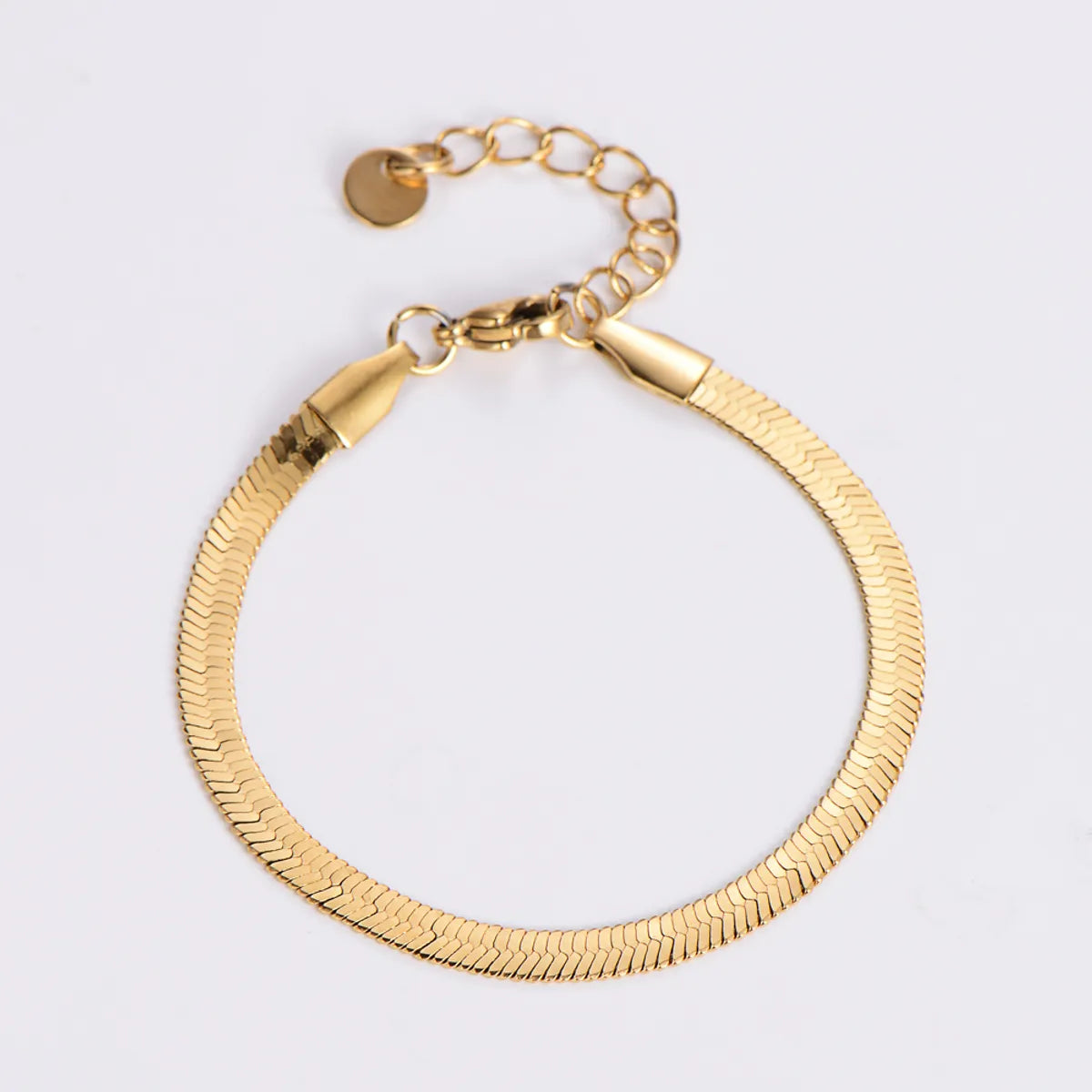 Simple Style Solid Color Stainless Steel Plating 18k Gold Plated Bracelets