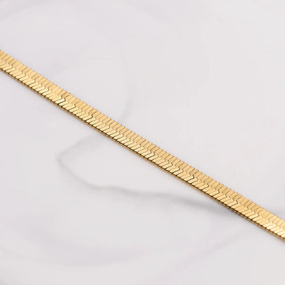 Simple Style Solid Color Stainless Steel Plating 18k Gold Plated Bracelets