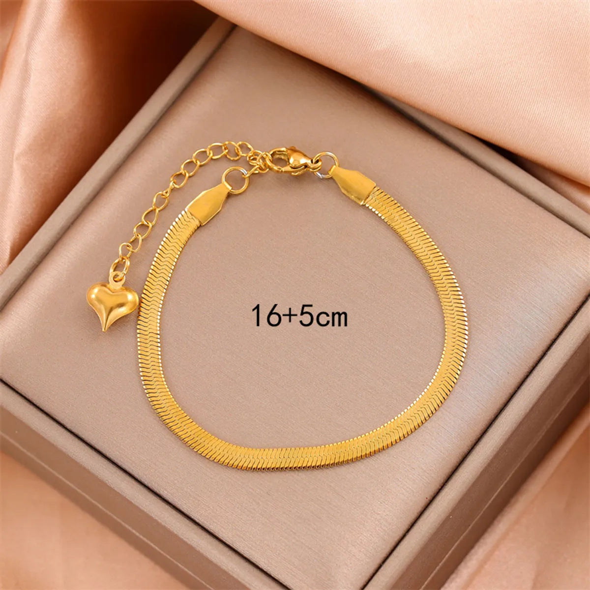 Simple Style Solid Color 201 Stainless Steel 18K Gold Plated Bracelets In Bulk