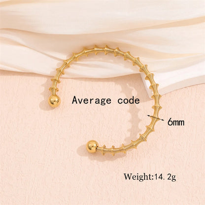 Simple Style Solid Color 201 Stainless Steel 18K Gold Plated Bracelets In Bulk