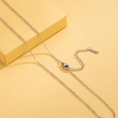 Simple Style Solid Color Stainless Steel Plating 18k Gold Plated Necklace