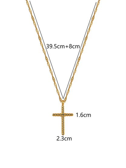 Simple Style Solid Color Stainless Steel Plating 18k Gold Plated Pendant Necklace