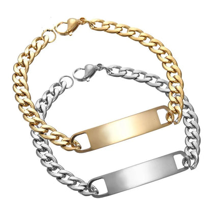 Simple Style Solid Color Stainless Steel Plating Men'S Bracelets