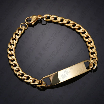 Simple Style Solid Color Stainless Steel Plating Men'S Bracelets