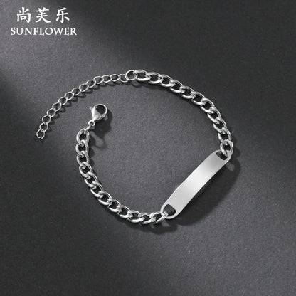 Simple Style Solid Color Stainless Steel Plating Men'S Bracelets