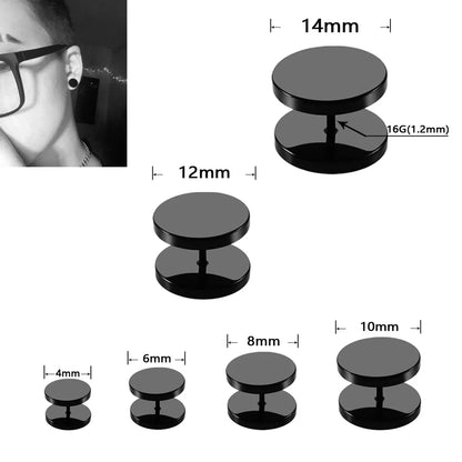 1 Piece Simple Style Solid Color Plating Stainless Steel Ear Studs