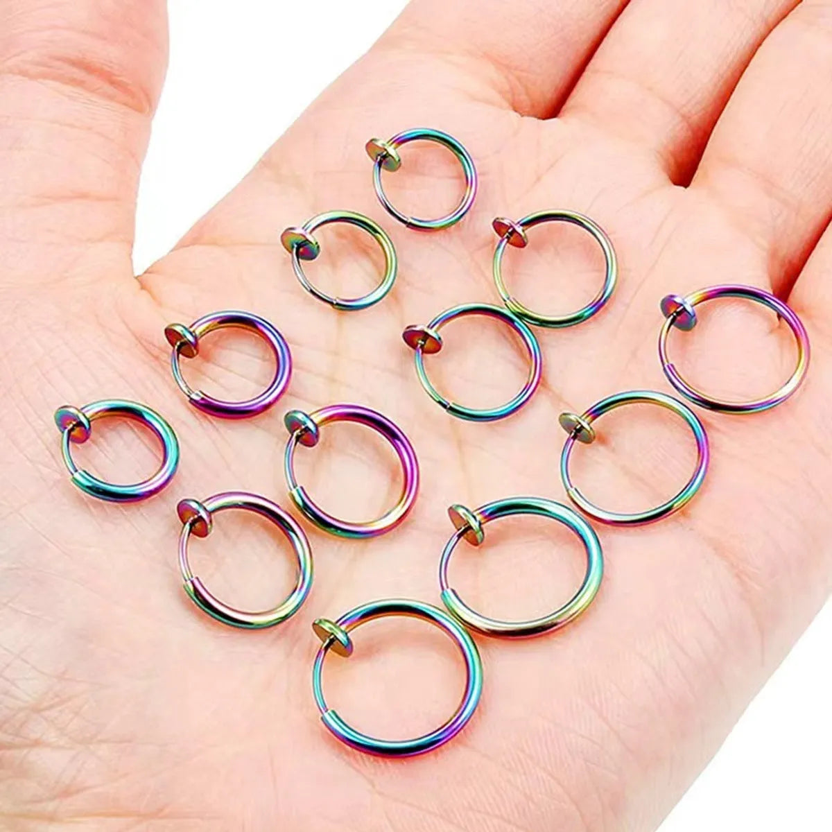 1 Pair Simple Style Solid Color Plating Stainless Steel Ear Cuffs