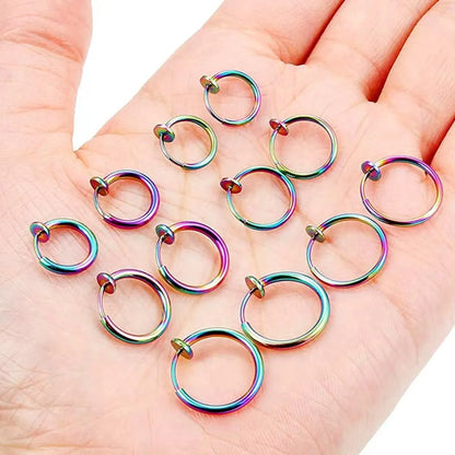 1 Pair Simple Style Solid Color Plating Stainless Steel Ear Cuffs