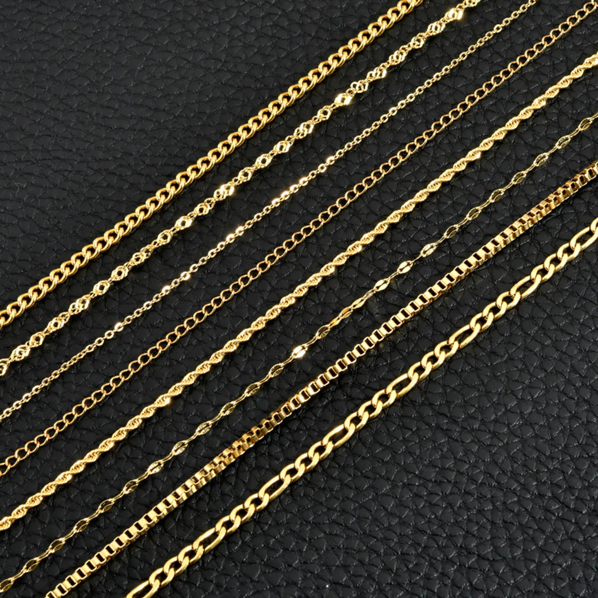 Simple Style Solid Color Stainless Steel Plating Gold Plated Choker