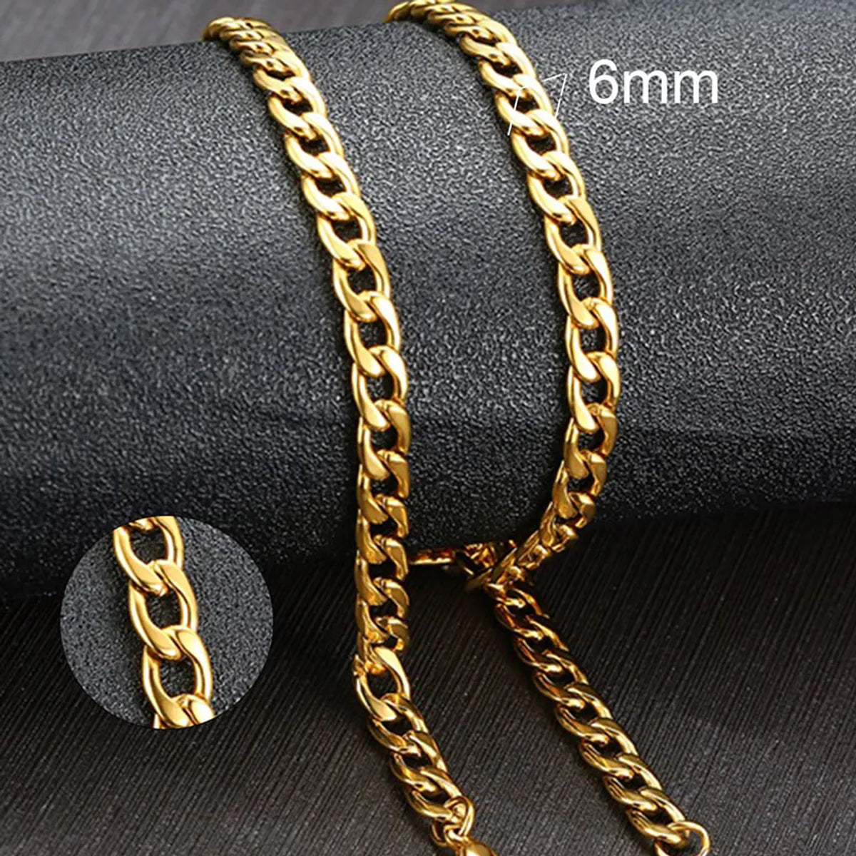 Wholesale Jewelry Simple Style Solid Color 201 Stainless Steel 304 Stainless Steel Gold Plated Plating Necklace