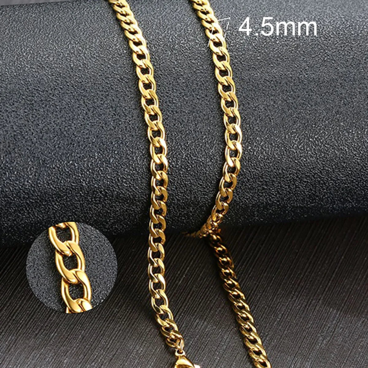 Wholesale Jewelry Simple Style Solid Color 201 Stainless Steel 304 Stainless Steel Gold Plated Plating Necklace