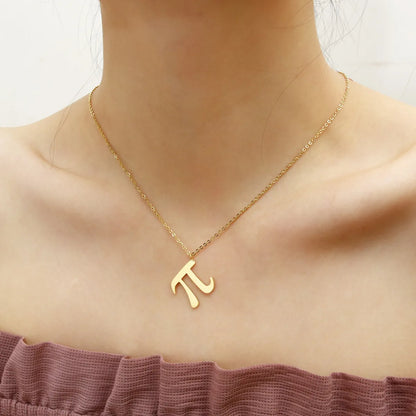 Simple Style Solid Color Stainless Steel Plating Gold Plated Pendant Necklace