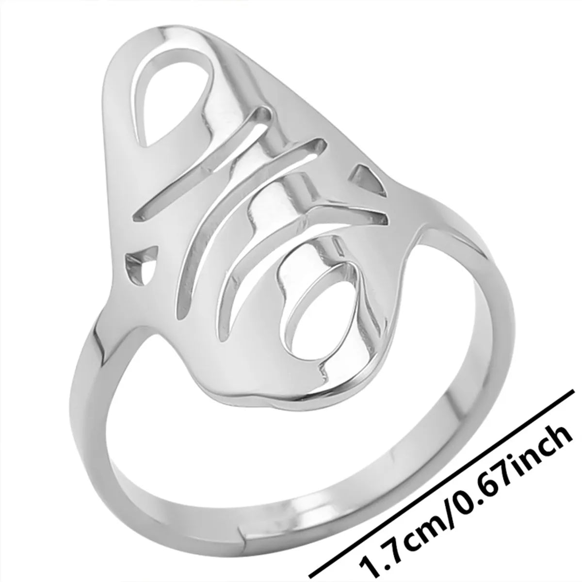 Wholesale Jewelry Simple Style Solid Color 304 Stainless Steel 18K Gold Plated Plating Rings