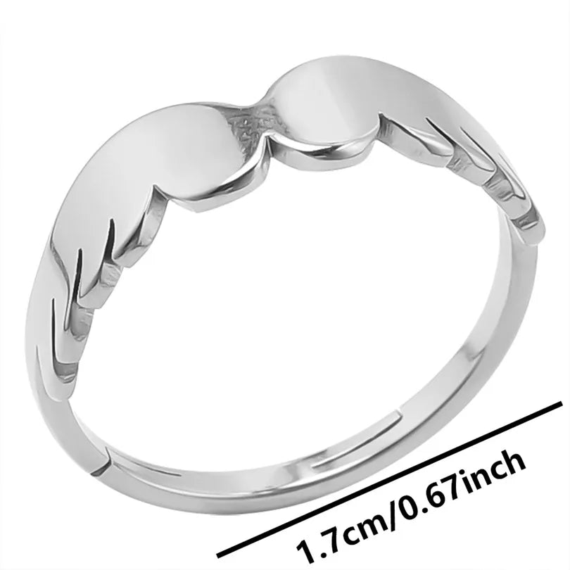 Wholesale Jewelry Simple Style Solid Color 304 Stainless Steel 18K Gold Plated Plating Rings