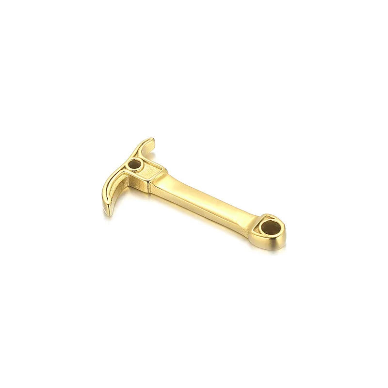 1 Piece Stainless Steel 18K Gold Plated Solid Color