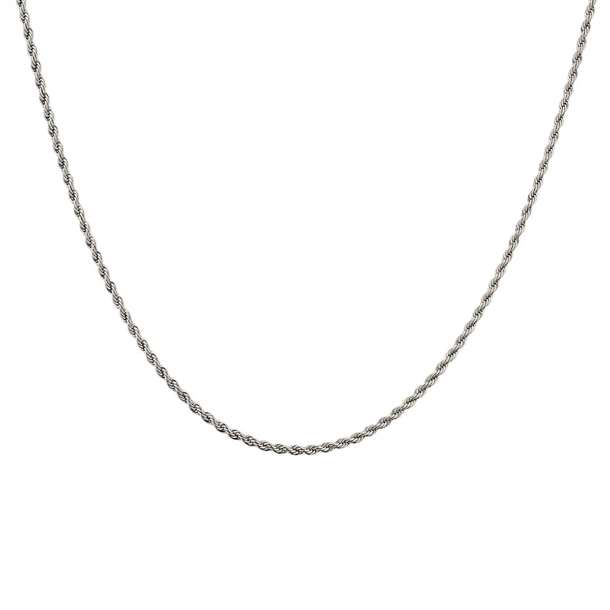 Simple Style Solid Color Stainless Steel Plating Necklace