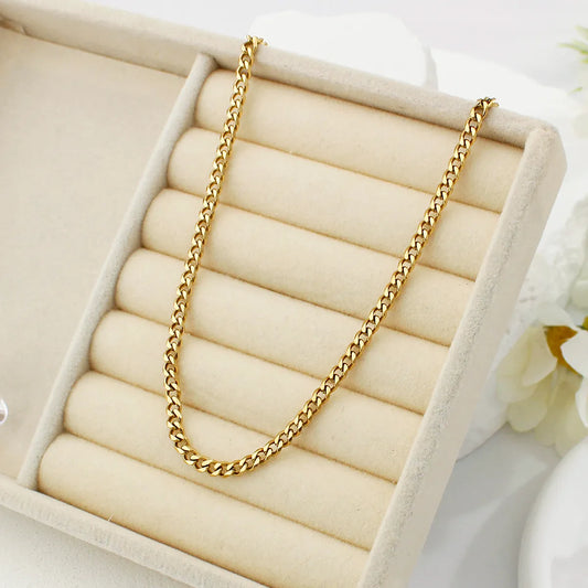 Simple Style Solid Color Stainless Steel Plating Necklace