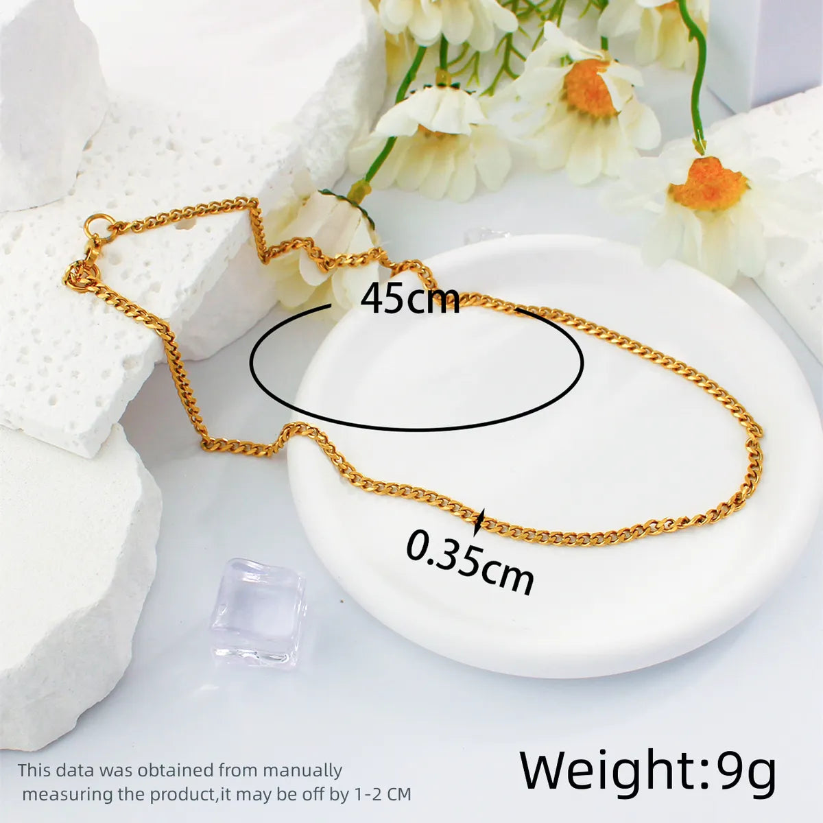 Simple Style Solid Color Stainless Steel Plating Necklace