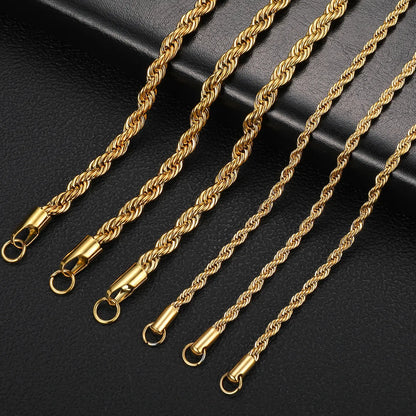 Simple Style Solid Color Stainless Steel Plating Unisex Necklace