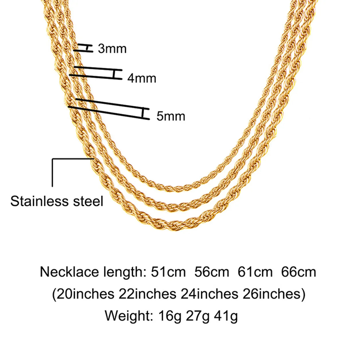 Wholesale Jewelry Simple Style Solid Color 304 Stainless Steel Polishing Necklace